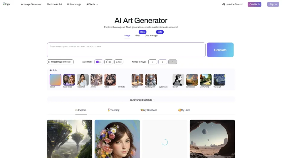 Artguru - Free Online AI Art Generator: Create AI Art from Text & Photo