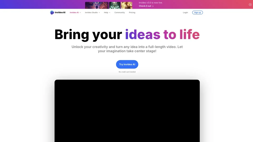 Invideo AI - Bring your Ideas to life