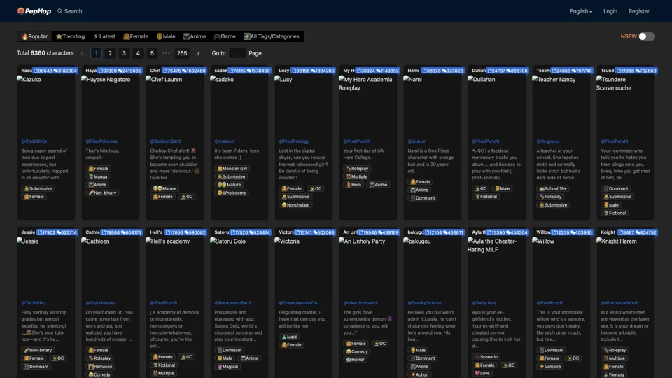AI Chatbot Online(Include NSFW Character) - PepHop AI