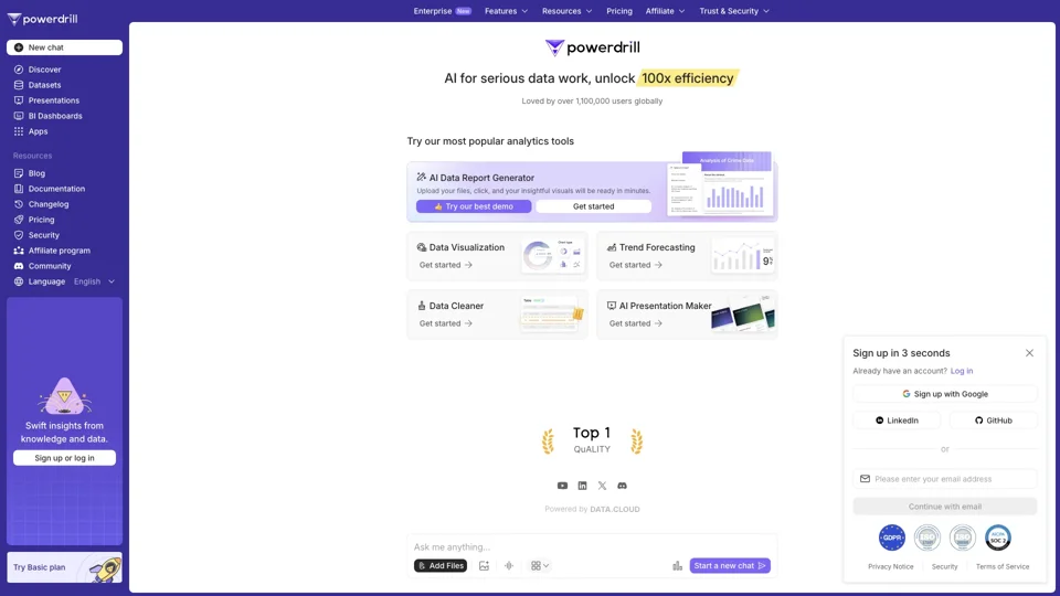 Powerdrill - Swift Insights from Knowledge and Data