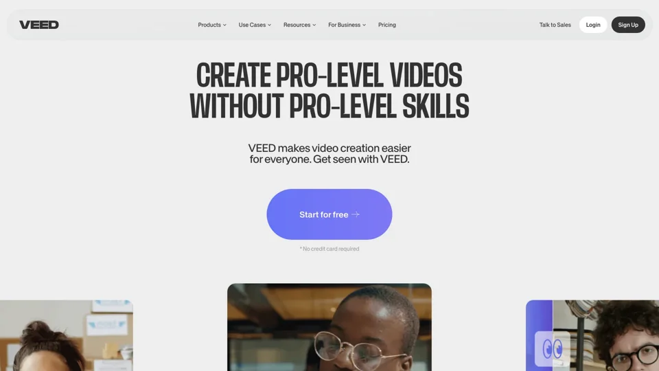 VEED.IO - AI Video Editor - Fast, Online, Free